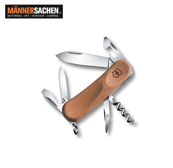 VICTORINOX Taschenmesser Evolution 10 Wood mit 11 Funktionen und eleganten Holz-Schalen