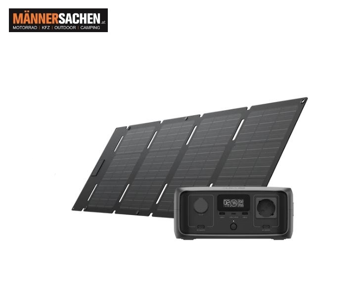 EcoFlow RIVER 3 Tragbare Powerstation erweiterbar mit 45 W Solarpanel (Typ-C) oder 110 W Solarpanel