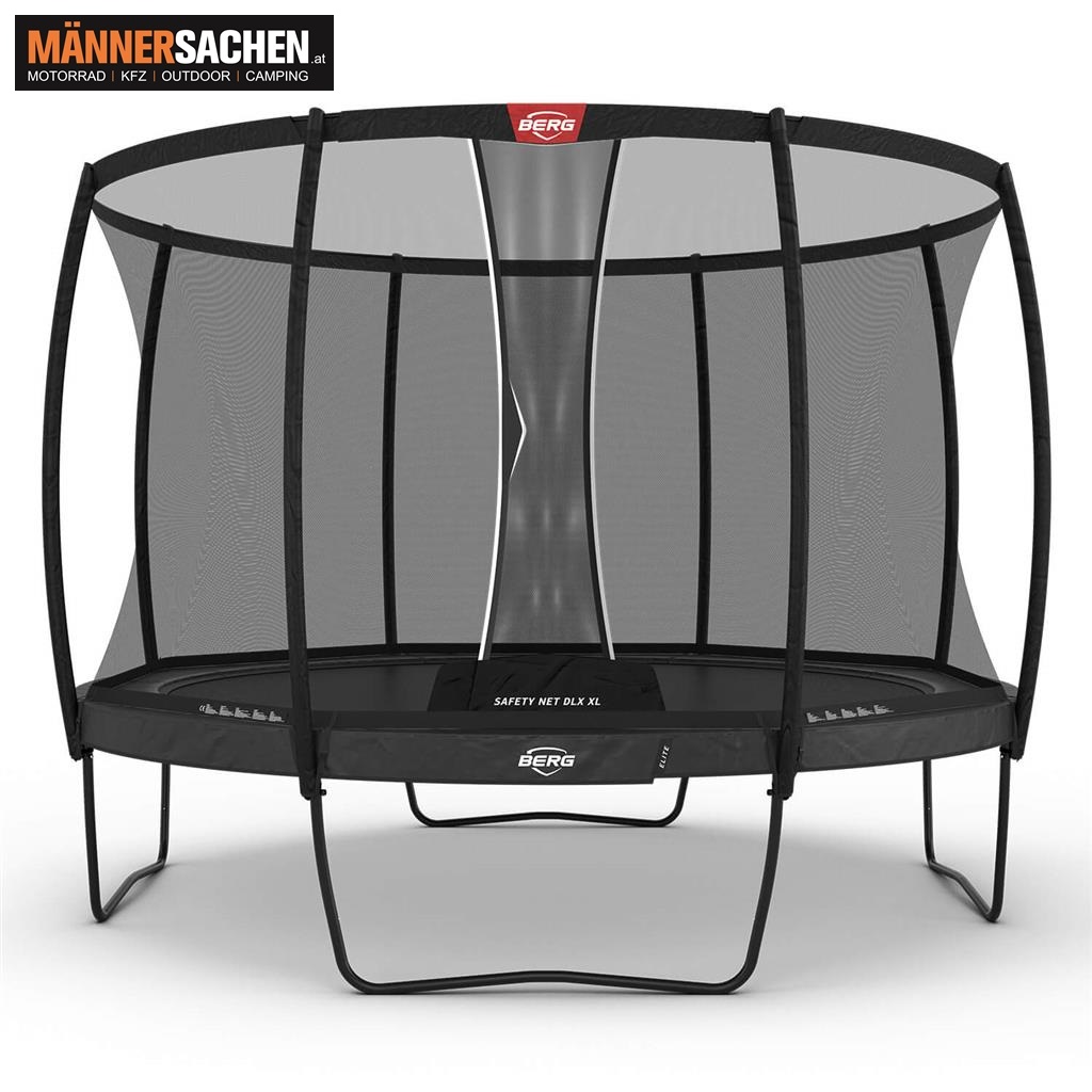 BERG TOYS Trampolin Elite Regular 430 Grau + Sicherheitsnetz DLX XL 37.84.23.02