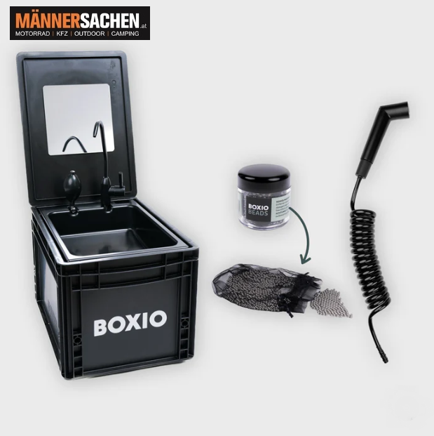 BOXIO WASH PLUS Mobiles Waschbecken mit Campingdusche inkl. GRATISVERSAND