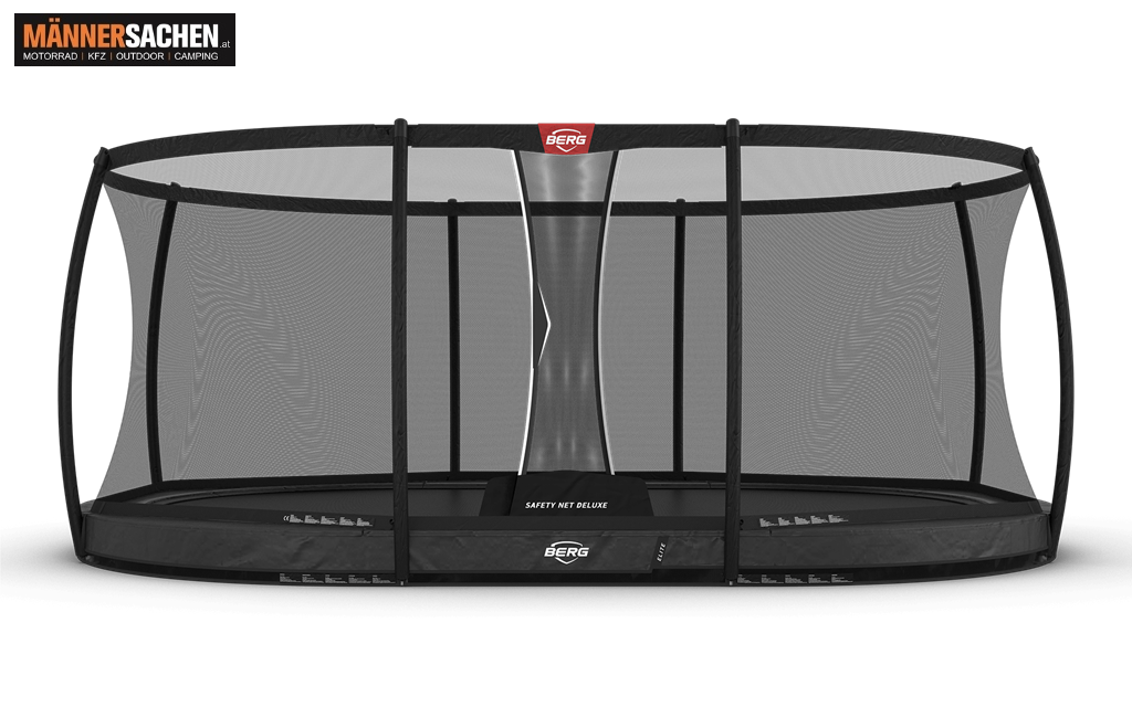 BERG TOYS Trampolin ELITE INGROUND 520 GRAU + SICHERHEITSNETZ DELUXE 30.43.75.33