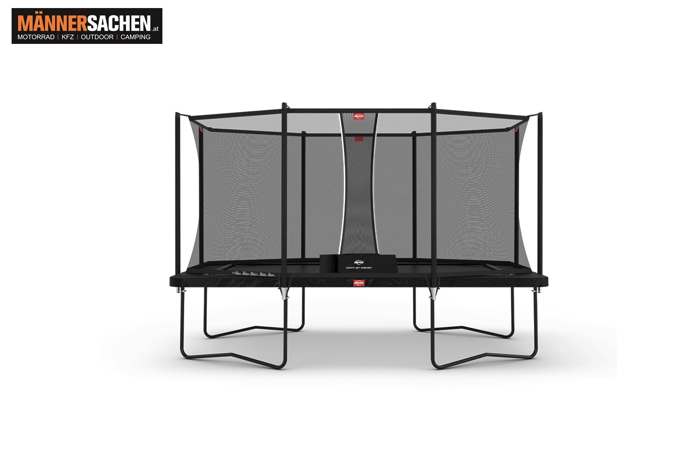 BERG TOYS Trampolin Ultim Favorit Regular 410 + Safety Net Comfort in Schwarz oder Anthrazitgrau