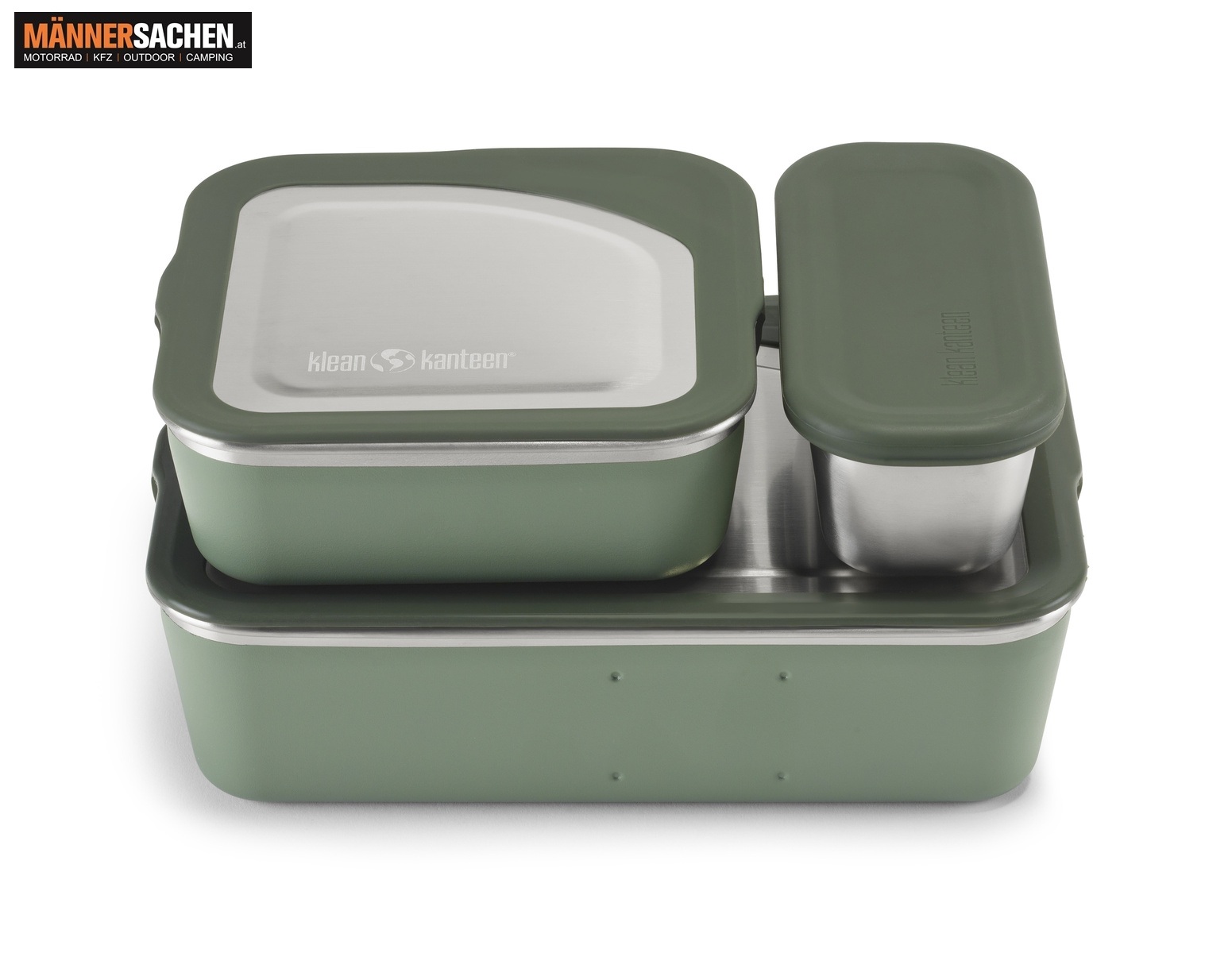 Klean Kanteen Edelstahl Essensbehälter Lunchbox Rise 3er Set 1626ml ineinander passend auslaufsicher