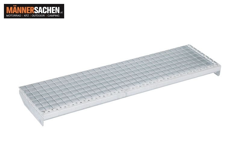 Gitterrost-Stufen 30 x 30 mm, feuerverzinkt - Breite: 500 mm, Tiefe: 200 mm