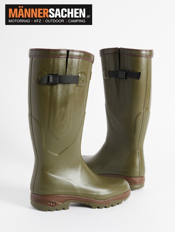 AIGLE PARCOURS 2 ISO Stiefel Neoprenfutter mit Riemen und Schnalle in Brun, Kaki oder Bronze