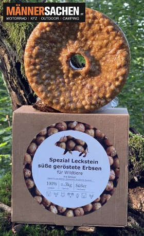 WILDLUTSCHER Spezial Leckstein süße geröstete Erbsen 3 kg lockt, bindet und lenkt Wild