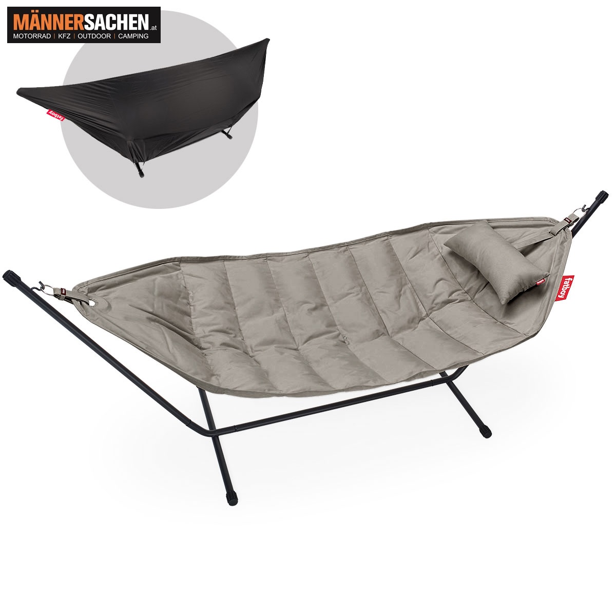 FATBOY Headdemock Superb Deluxe incl. Pillow GREY TAUPE ABVERKAUF!