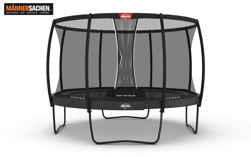 BERG TOYS Trampolin ELITE REGULAR 380 GRAU + SICHERHEITSNETZ DELUXE 37.82.03.03