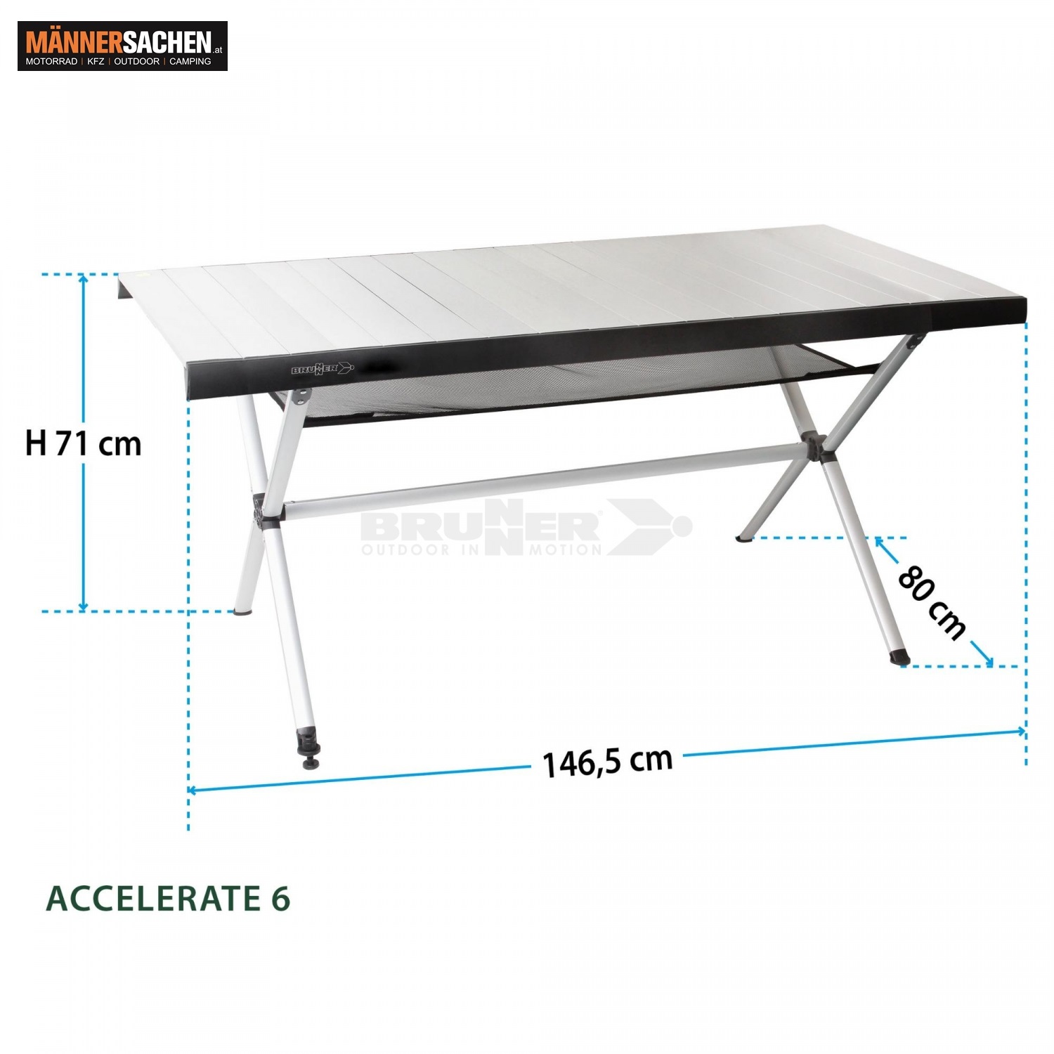 Maccelrate BRUNNER Campingtisch ACCELERATE - Sehr beliebter Campingtisch ...