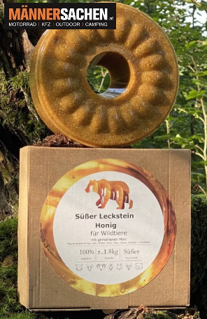 WILDLUTSCHER Leckstein Honig 1,8 kg lockt, bindet und lenkt Wild speziell Schwarzwild & Rotwild
