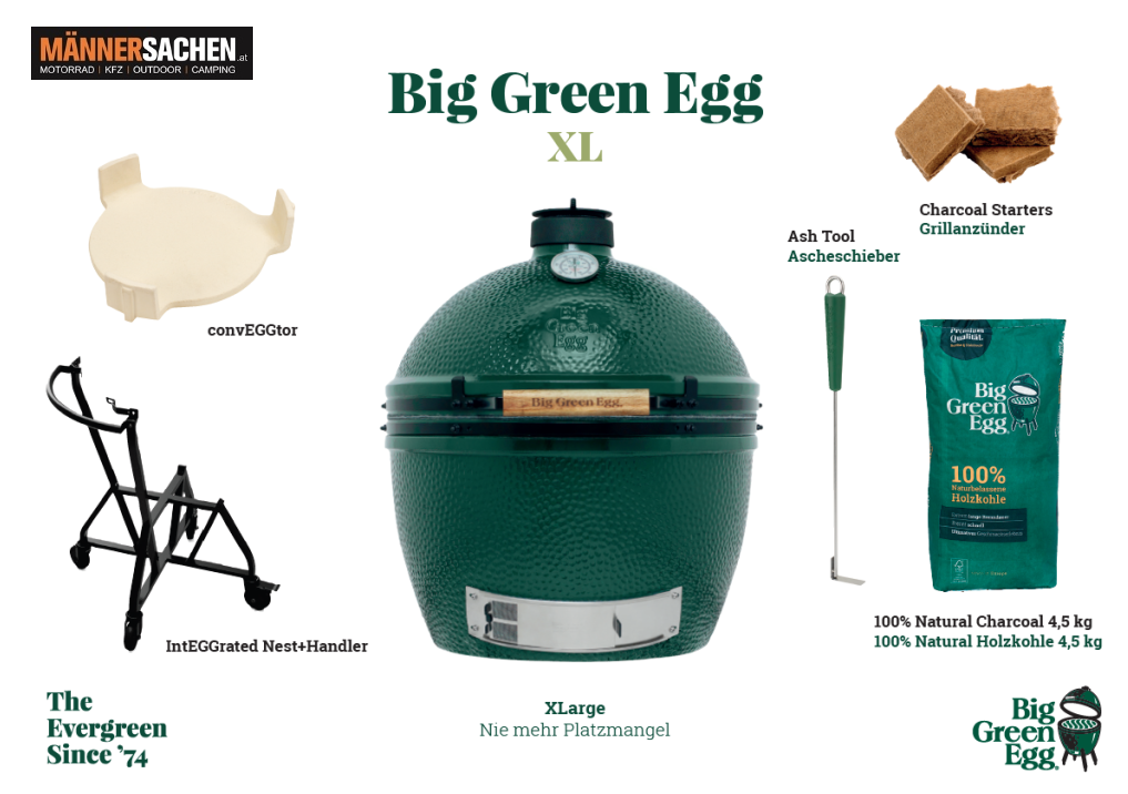BIG GREEN EGG Grill XLARGE STARTERSET - Keramikgrill