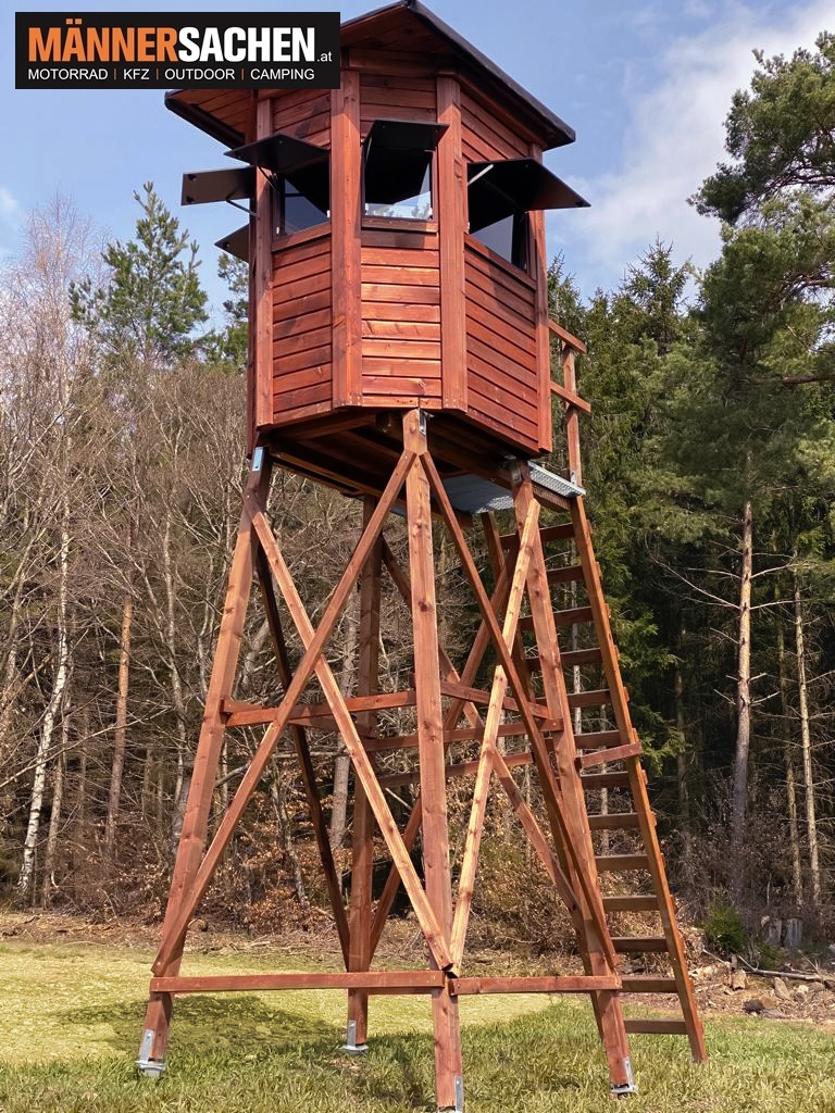 Panorama-Kanzel - Premium Kanzel, 1 Fenster mit Windläden in der Tür, ca. 40 x 40 cm