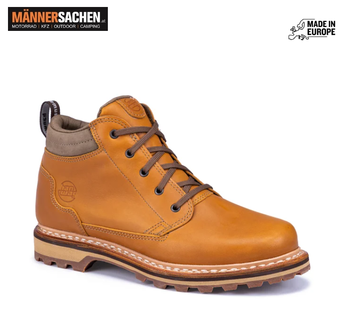 Hanwag Kofel Mid Special Edition Mid-Cut-Stiefel in traditionell zwiegenähter Machart in Cognac/Gems