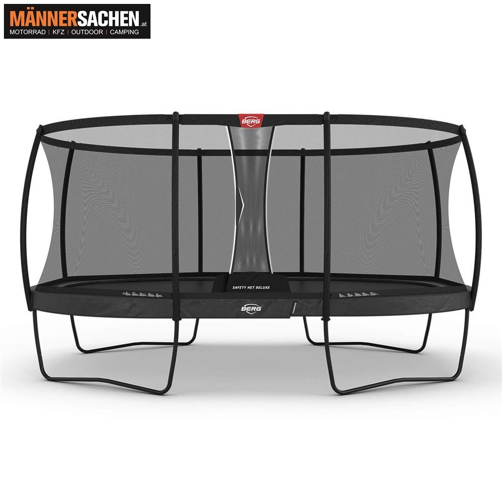 BERG TOYS Trampolin Grand Champion Regular 520 grau + Sicherheitsnetz Deluxe 30.35.75.33
