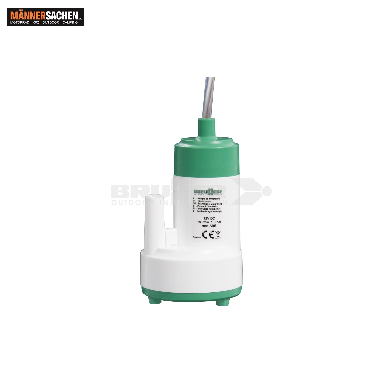 BRUNNER Wasserpumpe Elektrische Wasser-Tauchpumpe. Mit automatischer Entlüftung. Druck: 1,0 bar. 90