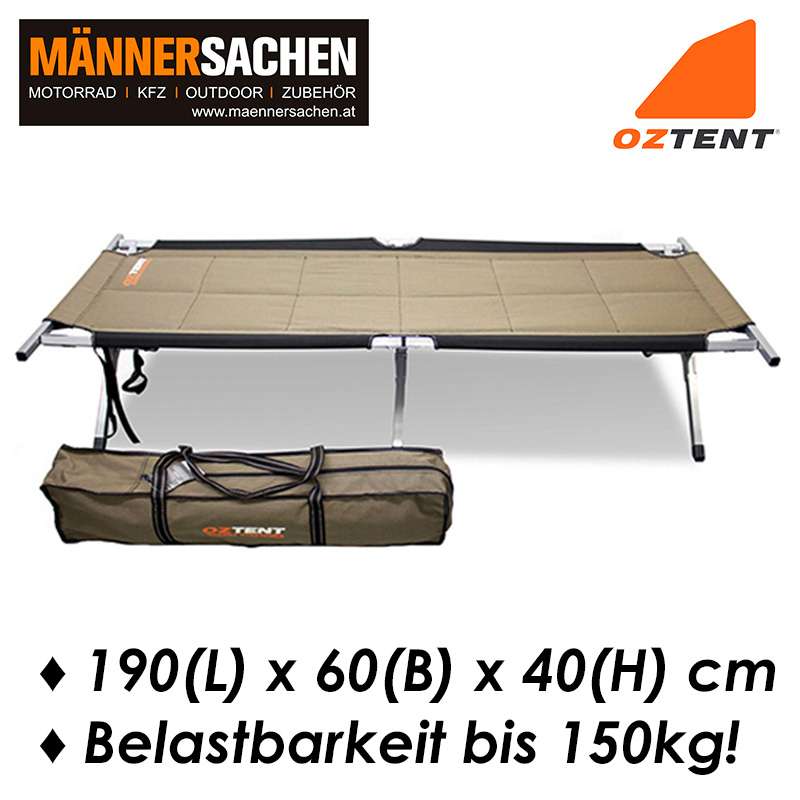 OZtent Feldbett Campingbett Goanna 190 cm (L) x 60 cm (B) x 40 cm (H)