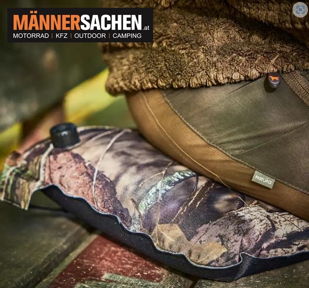 Selbstaufblasendes Thermo-Sitzkissen in Camooptik