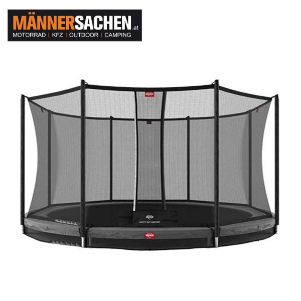 BERG TOYS Trampolin FAVORIT 380 cm INGROUND in grau mit Sicherheitsnetz COMFORT Artikel-Nr. 35.12.92